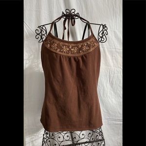 High Sierra brown halter top size L
